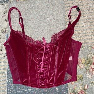 Fuchsia victorias secret corset top